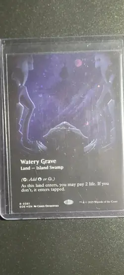 MTG NM Watery Grave (Borderless) (Galaxy Foil) Edge of Eternities Foil - Image 1