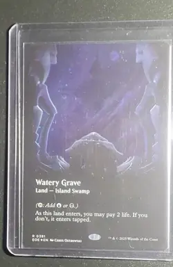 MTG NM Watery Grave (Borderless) (Galaxy Foil) Edge of Eternities Foil - Image 3