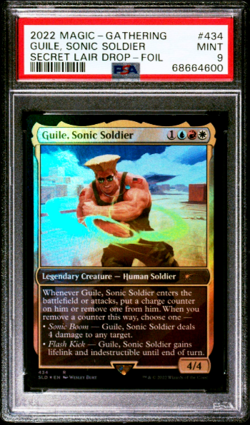 2024 MTG Magic the Gathering Secret Lair Foil #434 Guile Sonic Soldier PSA 9 - Image 1