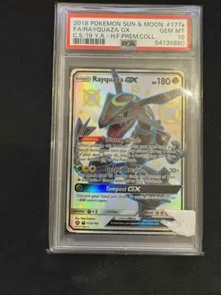 Pokemon Rayquaza EX Hidden Fates Premium Coll. Full Alt Art Promo #177a PSA 10 - Image 1