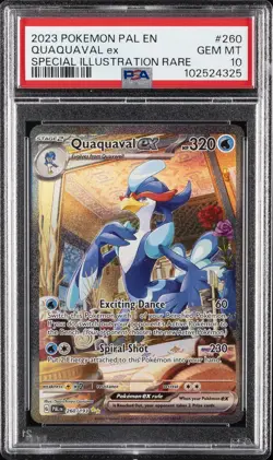 2023 POKEMON PAL EN-PALDEA EVOLVED SPECIAL ILLUSTRATION RARE QUAQUAVAL EX PSA 10 - Image 1
