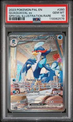 2023 POKEMON PAL EN-PALDEA EVOLVED SPECIAL ILLUSTRATION RARE QUAQUAVAL EX PSA 10 - Image 1