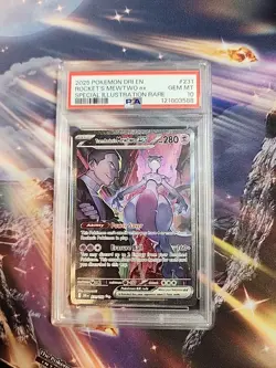 Pokemon 2025 Team Rocket's Mewtwo ex 231/182 SIR Destined Rivals GEM MINT PSA 10 - Image 1