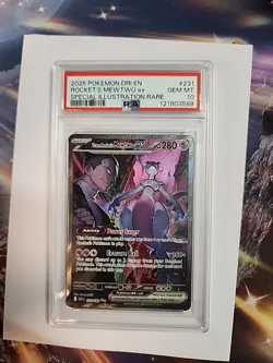 Pokemon 2025 Team Rocket's Mewtwo ex 231/182 SIR Destined Rivals GEM MINT PSA 10 - Image 5