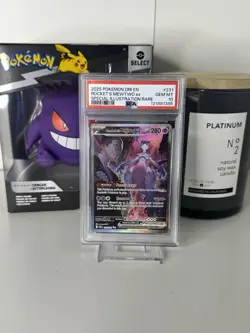 Pokemon 2025 Team Rocket's Mewtwo ex 231/182 SIR Destined Rivals GEM MINT PSA 10 - Image 1