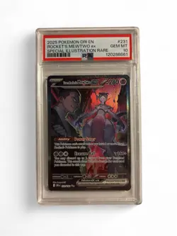 Pokemon 2025 Team Rocket's Mewtwo ex 231/182 SIR Destined Rivals GEM MINT PSA 10 - Image 1