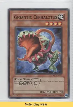Gigantic Cephalotus Unlimited YuGiOh Crossroads of Chaos #CSOC-EN025 READ 0b5 - Image 1