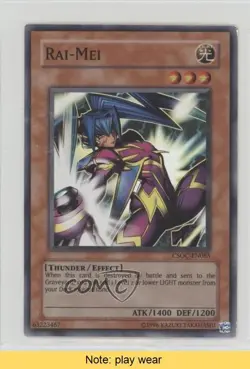Rai-Mei Unlimited YuGiOh Crossroads of Chaos #CSOC-EN085 2008 READ u3f - Image 1