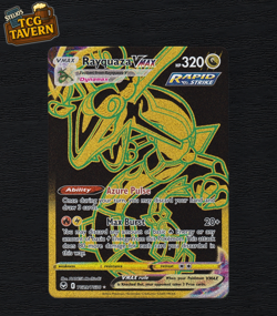 Pokemon TCG Card Rayquaza VMAX TG29/TG30 Silver Tempest Holo Secret Rare 2022 - Image 1