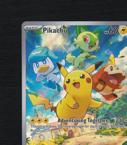 Pokemon TCG Card Pikachu SVP 027 Paldea Evolved ETB Holo Black Star Promo 2023 - Image 4