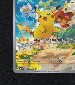 Pokemon TCG Card Pikachu SVP 027 Paldea Evolved ETB Holo Black Star Promo 2023 - Image 5