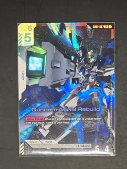 Gundam Aerial Rebuild GD01-067 LR Gundam Card Game Newtype Rising English NM/M - Image 1