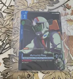 Gundam Card Game Amuro Ray ST01-010 C+ Alt Art - Image 1