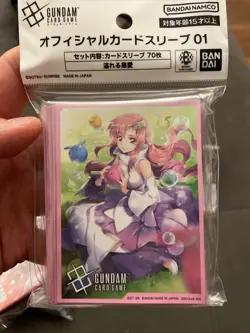 Gundam Card Game Official Card Sleeves 01 - 4pc Set (70 Sleeves Each) In Hand - Image 5