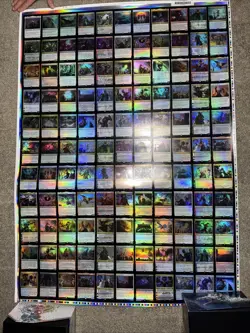 Magic the Gathering MtG War of the Spark Uncut Mythic & Rare Foil Sheet Damaged - Image 1