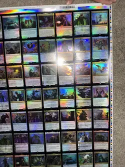 Magic the Gathering MtG War of the Spark Uncut Mythic & Rare Foil Sheet Damaged - Image 2