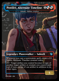 MTG - Saheeli, Sublime Artificer Alternative Art - Powder - 2x Matching Tokens - Image 1