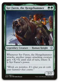 Syr Faren, the Hengehammer #177 (NM) Throne of Eldraine ELD Magic MTG - Image 1