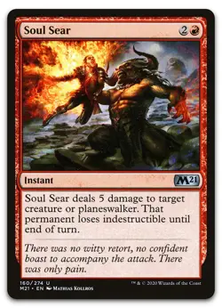 Soul Sear #160 (NM) Core Set 2021 M21 Magic MTG - Image 1