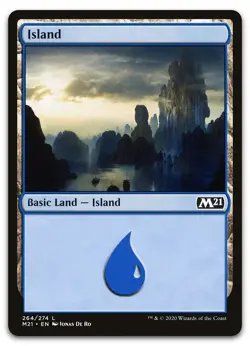 Island (264) #264 (NM) Core Set 2021 M21 Magic MTG - Image 1