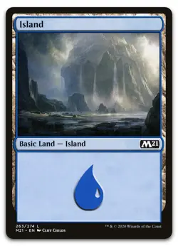 Island (263) #263 (NM) Core Set 2021 M21 Magic MTG - Image 1