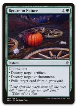 Return to Nature #173 (NM) Throne of Eldraine ELD Magic MTG - Image 1