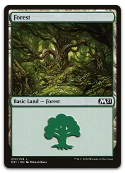 Forest (272) #272 (NM) Core Set 2021 M21 Magic MTG - Image 1