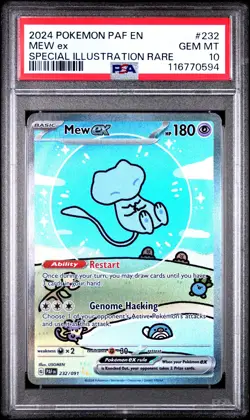 Pokemon Mew EX Bubble Mew PSA 10 Gem Mint 232/091 Sir SV Paldean Fates - Image 1