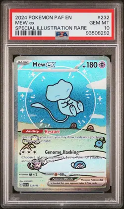 Pokemon Mew EX Bubble Mew PSA 10 Gem Mint 232/091 Sir SV Paldean Fates - Image 1