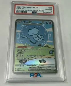 Pokemon Mew EX Bubble Mew PSA 10 Gem Mint 232/091 Sir SV Paldean Fates - Image 3