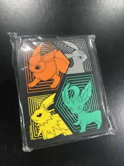 Pokemon TCG Card Sleeves Evolving Skies Leafeon, Umbreon ETB Card Protectors - Image 1