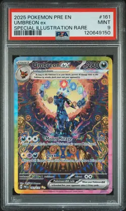2025 POKEMON PRE EN-PRISMATIC EVOLUTIONS #161 UMBREON EX PSA 9 - Image 1