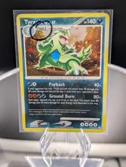 Tyranitar 17/123 ~Swirl~ Cosmo Holo Rare Mysterious Treasures 2007 Pokemon HP-MP - Image 1