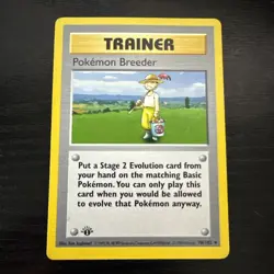 ⭐ Pokemon Breeder 076/102 Base Set 1st Edition Shadowless Rare Pokemon TCG - Image 1
