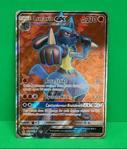 Lucario GX 122/131 Full Art Ultra Rare Pokemon SM Forbidden Light 2018 NM-MINT - Image 1
