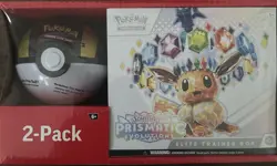 Pokemon Scarlet & Violet Prismatic Evolutions Elite Trainer Box 2-Pack Sealed - Image 1