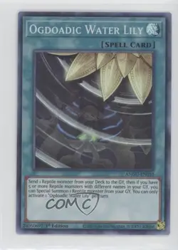 SR - Ogdoadic Water Lily 1st Ed. YuGiOh Ancient Guardians #ANGU-EN010 07pa - Image 1