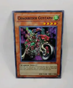 YU-GI-OH! Chaosrider Gustaph. IOC-018. Unlimited Super Rare Card. TCG Yugioh - Image 1