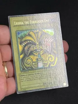 Yugioh Misprint Faded Exodia the Forbidden One Lob-124 1st Ed Deep Wavy Print - Image 4