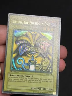 Yugioh Misprint Faded Exodia the Forbidden One Lob-124 1st Ed Deep Wavy Print - Image 5