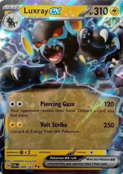 068/167 LUXRAY EX DOUBLE RARE TWILIGHT MASQUERADE POKEMON CARD - Image 1