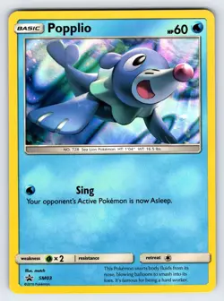 Popplio SM03 Sun & Moon Black Star Promo Pokemon Card Holo Exclusive Rare Nm/Vlp - Image 1