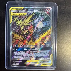 Moltres & Zapdos & Articuno GX SM210 Promo ETB Hidden Fates Pokemon Card Alt Art - Image 1
