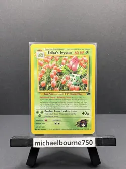Erika's Ivysaur 41/132 Gym Challenge Regular MP Pokemon Card Vintage WOTC - Image 1