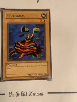 FEUEERGRAS - LOB-G014 DEUTSCH Yu-Gi-Oh! CARD COMMON KONAMI ORIGINAL TCG OCG 2002 - Image 2