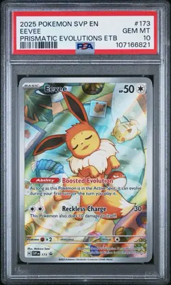 2025 Black Star Promo Prismatic Evolutions ETB # 173 Eevee PSA 10 Card GEM MINT! - Image 1