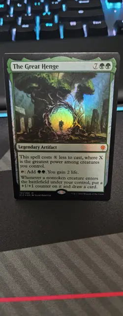 MTG Magic the Gathering the Great Henge Card (161/533) Throne of Eldraine Foil - Image 1