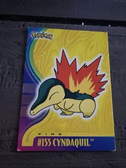 Pokemon Card - Cyndaquil #155 - Johto Series - Topps - Image 1