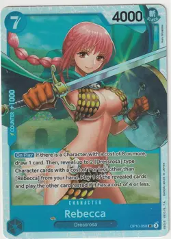 Rebecca OP10-058 SR Royal Blood ONE PIECE Card Game English - Image 1