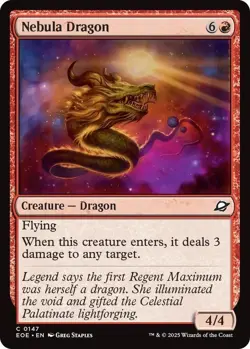 x4 NM (Playset) Nebula Dragon, MTG, Edge of Eternities, Magic, 147 - Image 1